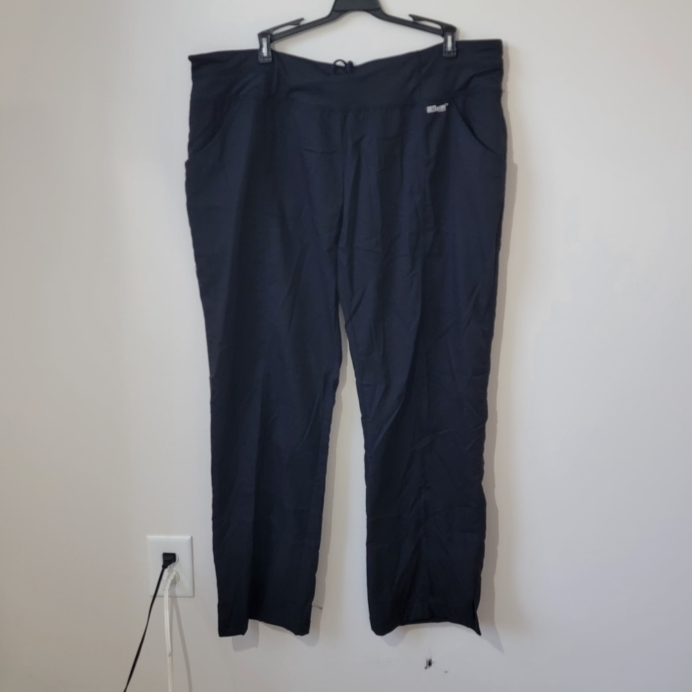 Black Scrub Pants Women’s Size XL Grey’s Anatomy Cargo Pockets Active Medical